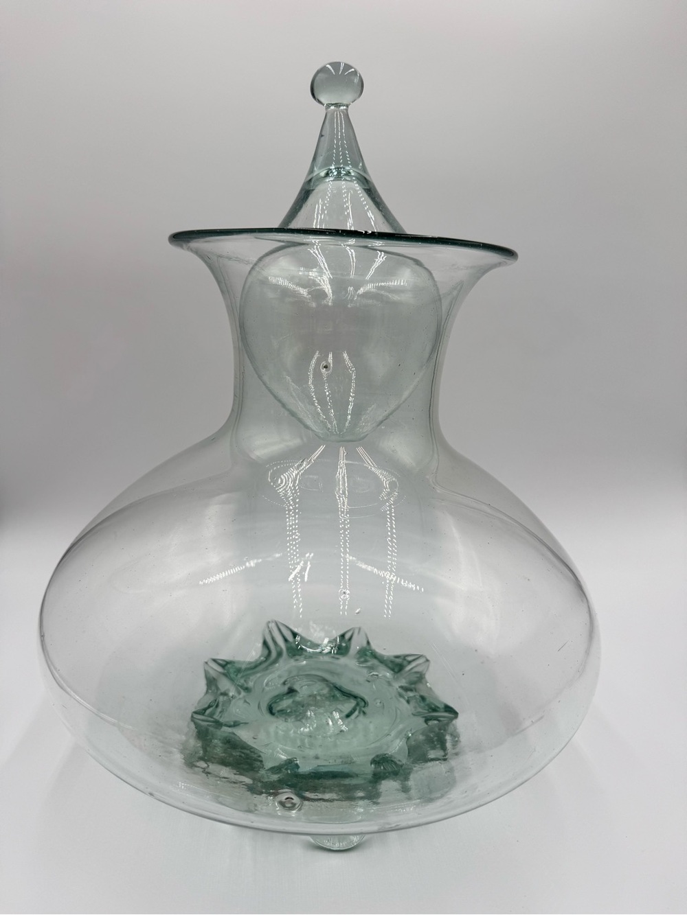 Rare Large Italian Apothecary Jar or Terrarium 16” tall by 12” wide. Handblown